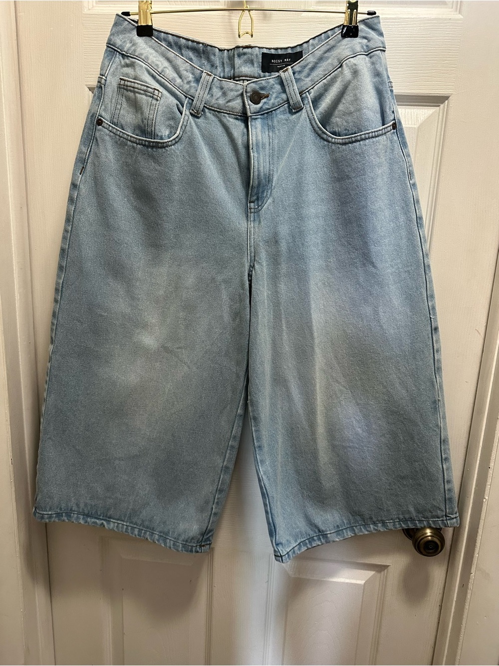 Noisy May Light Blue Relaxed Denim Shorts Jorts ASOS